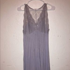 Purple/Grey lace and knit nightgown